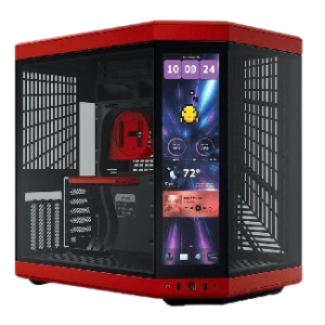 HYTE Y70 Touch Infinite Dual Chamber ATX Case with Touchscreen - Red