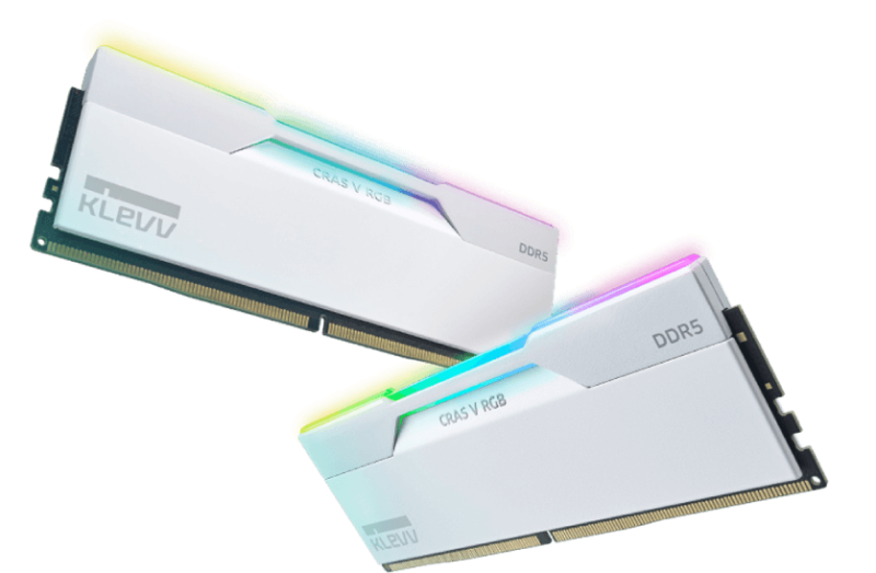KLEVV CRAS V RGB 6000MHz 16GB x2 DDR5 Gaming Memory - White