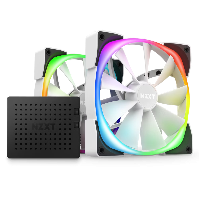 NZXT Aer RGB 2 Twin Starter Pack - 140mm (White)