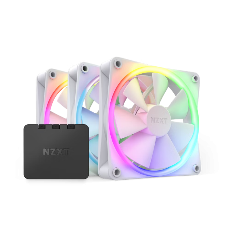 NZXT F120 RGB Triple Pack - White