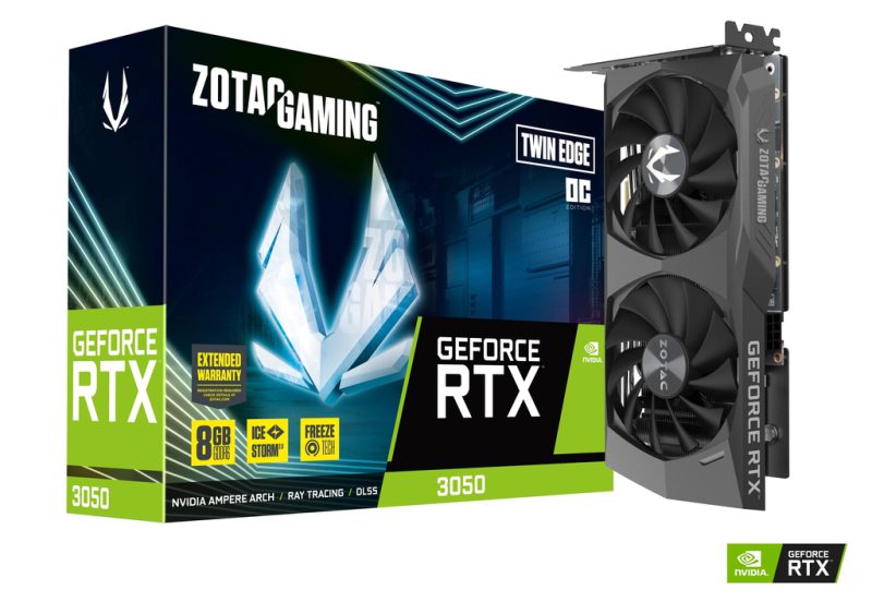 ZOTAC GAMING GeForce RTX 3050 Twin Edge OC 8GB GDDR6